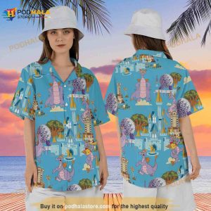 Epcot Figment Funny Hawaiian Shirt, Purple Dragon Shirt