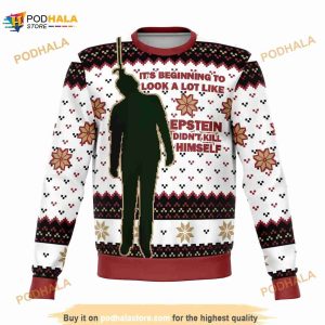 Epstein Didn't Ugly Christmas Sweater, Funny Xmas Gifts