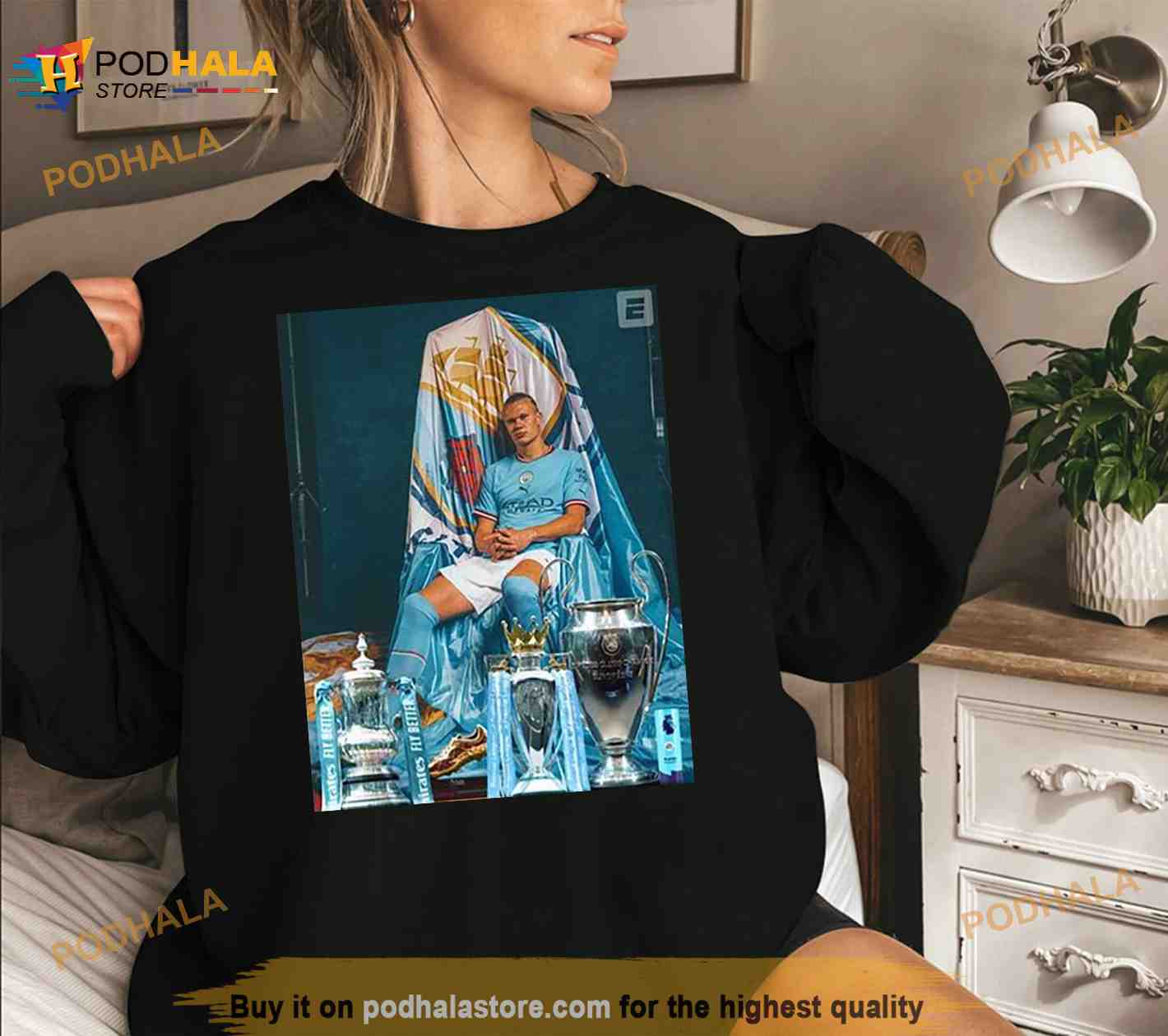 Erling Haaland For Man City UEF! Champions League 2023 Winner Shirt Erling Haaland For Man City UEF! Champions League 2023 Winner Shirt