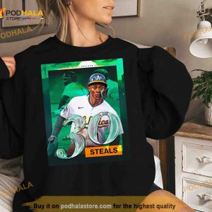 Esteury Ruiz Oakland Athletics 30 Steals Shirt in 2023