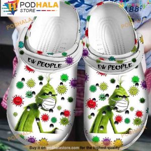 Ew People The Grinch Christmas 3D Crocs, Funny Crocs