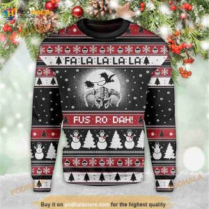Fa La La La Snowman Tree Xmas Ugly Christmas 3D Sweater