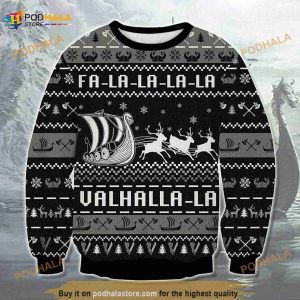 Fa-la-la Valhalla Viking Sleigh Christmas Sweater