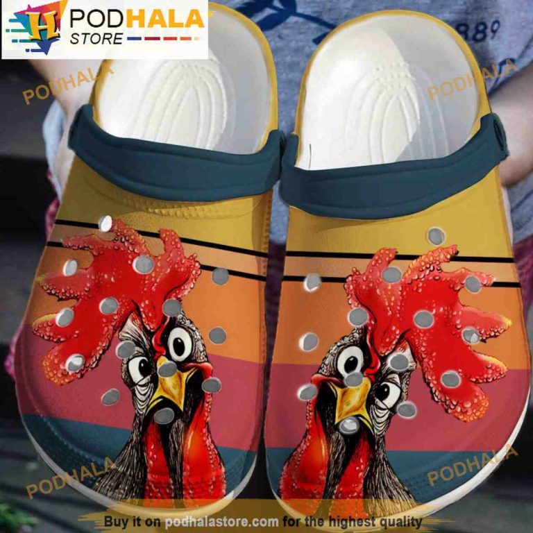 Black Dancing Chicken Crocs, Therapy Style, Ideal for Chicken Fans ...