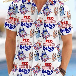 Father Day Red White And Blueydad Fireworks Hawaiian Shirt, Blueydad Rad Dad Shirt