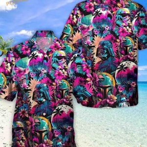 Father Day Special Star Wars Synthwave Hawaiian Shirt, Star War Dadalorian Dad Shirt