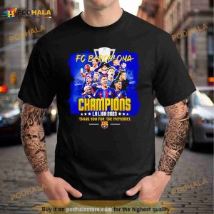 FC Barcelona Champions La Liga 2023 thank you for the memories Shirt
