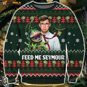 Feed Me Seymour Christmas Ugly Christmas 3D Sweater
