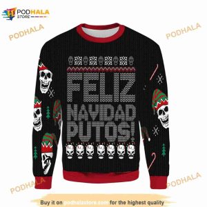 Feliz Navidad Putos Ugly Christmas 3D Sweater