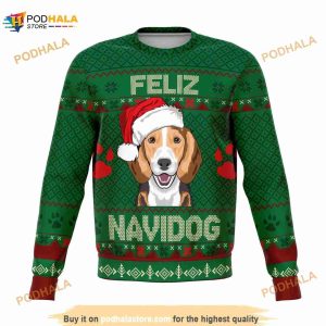 Feliz Navidog Beagle Unisex Ugly Christmas Sweater