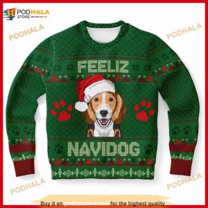 Feliz Navidog Ugly Sweater, Beagle Lover Gift
