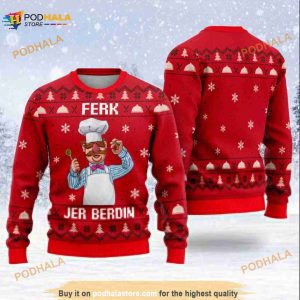 Ferk Jer Berdin The Swedish Chef Christmas Ugly 3D Sweater