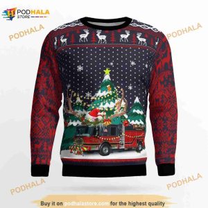 Fern Creek Fire Department Christmas 3D Ugly Sweater