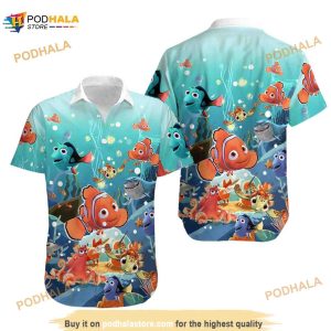 Finding Nemo Disney Hawaiian Shirt, Disney Hawaii Beach Shirt