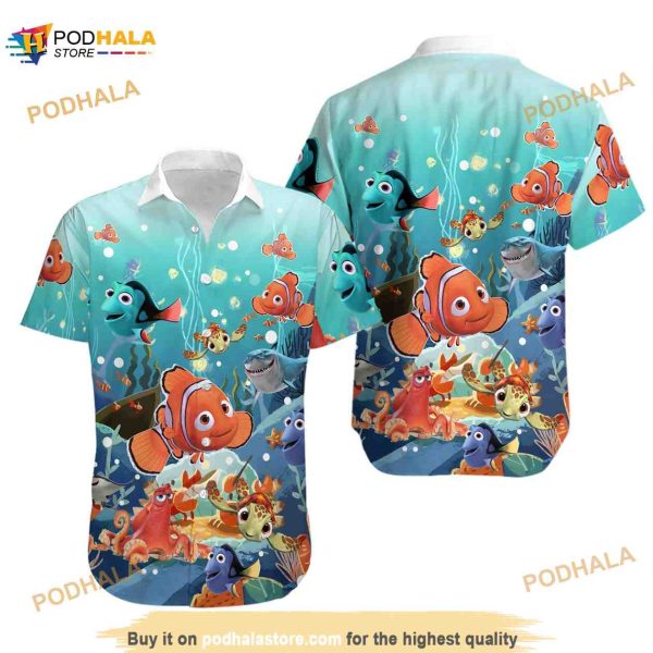 Finding Nemo Disney Hawaiian Shirt, Disney Hawaii Beach Shirt