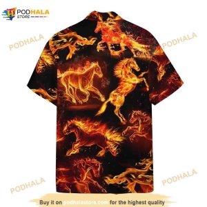 Fire Horse Hawaiian Shirt, Gifts For Horse Lovers