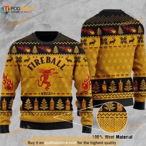 Fireball Cinnamon Christmas 3D Sweater