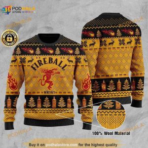 Fireball Cinnamon Woolen Sweater, Ugly Christmas Sweater