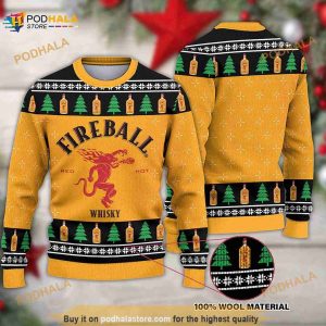 Fireball Red Hot Whiskey Ugly Christmas Sweater