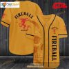 Fireball Skull Orange Baseball Jersey