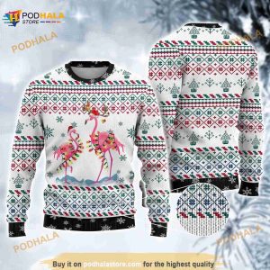 Flamingo 3D Funny Ugly Sweater Christmas, Christmas Gift For Womens