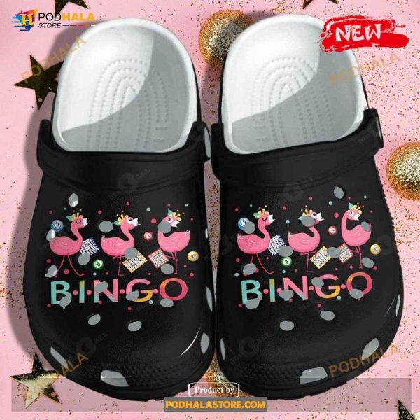 Flamingo Bingo Shoes For Kids Kindergarten School Funny Crocs Clogs Shoes