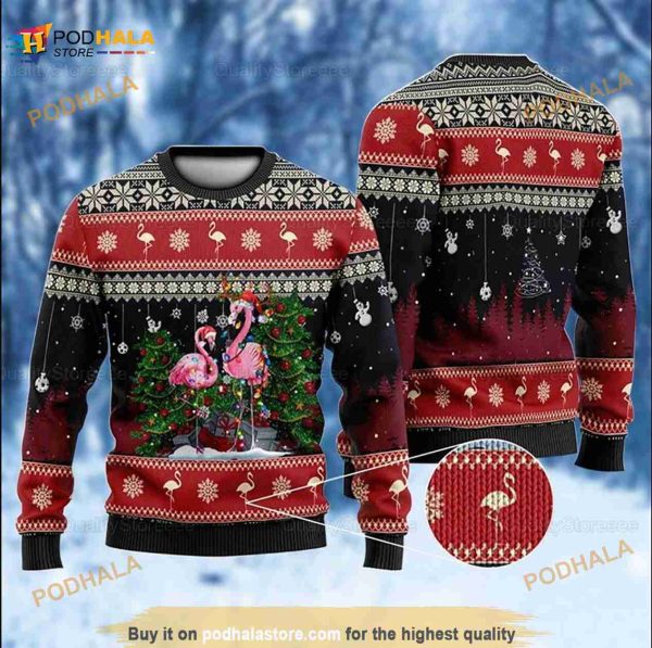 Flamingo Christmas Fa La Ugly Sweater