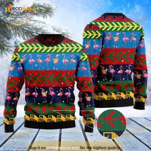 Flamingo Christmas Pattern Ugly Christmas 3D Sweater