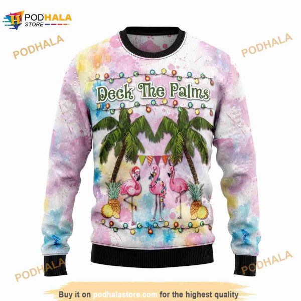 Flamingo Christmas Ugly Christmas 3D Sweater