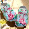 Flamingo Couple Pink Hibiscus Flower Birthday 3D Crocs Clog Shoes