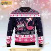 Flamingo I'm The Reason Santa Has A Naughty List Christmas Ugly Sweater