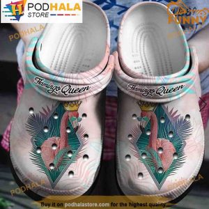 Flamingo Queen Beauty Jungle 3D Crocs, Funny Crocs