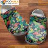 Flamingo Tropical Leaf Seamless Unisex 3D Crocs, Funny Crocs