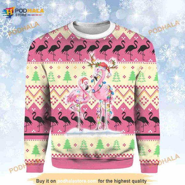 Flamingo Ugly Christmas Sweater