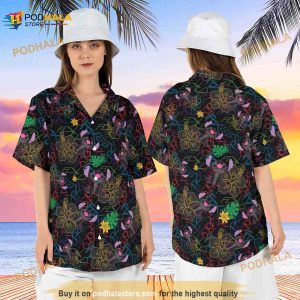 Floral Stitch Hawaiian Shirt, Stitch Hibiscus Aloha Shirt, Lilo And Stitch Summer Shirt