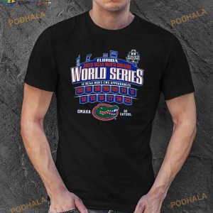Florida Gators 2023 Ncaa Men's College World Series 12 Ncaa Men's Cws Appearances Shirt 3