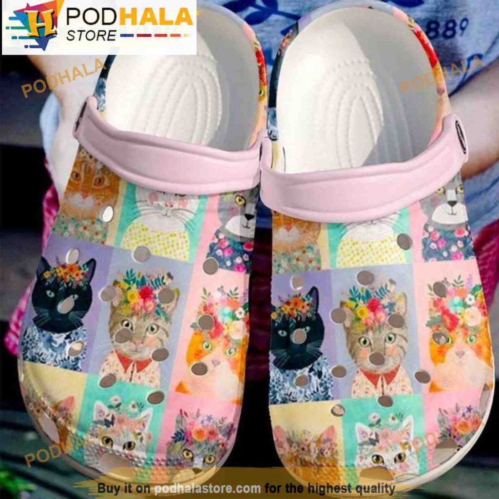 Galaxy Cat Sunflower 3D Crocs, Funny Crocs - Podhalastore