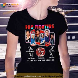 Foo Fighters 2023 Thank You For The Memories Signatures Shirt 2