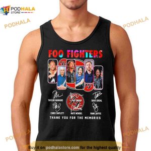 Foo Fighters 2023 Thank You For The Memories Signatures Shirt 3