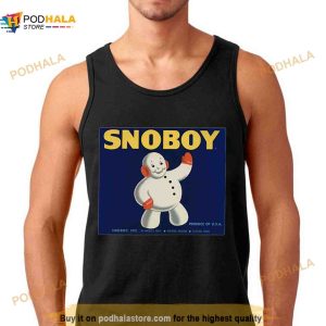 Food Crate Label Snoboy Snowman Fruit Vegetable Produce Shirt 3