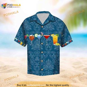 Food Juice Hawaiian Shirt, 3D Summer Beach Aloha Shirt