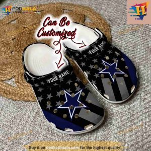 Football Crocs Personalized Dallas Cowboys Star Flag Clog Shoes 2