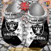 Football Crocs Personalized Las Vegas Raiders Team Pattern Clog Shoes