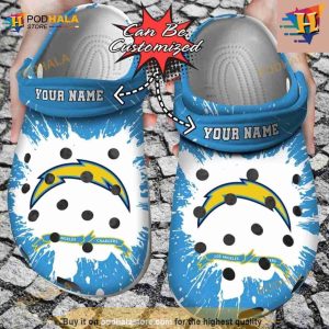 Football Crocs Personalized Los Angeles Chargers Team Clog Shoes