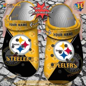 Football Crocs Personalized Pittsburgh Steelers Team Pattern Clog Shoes 1