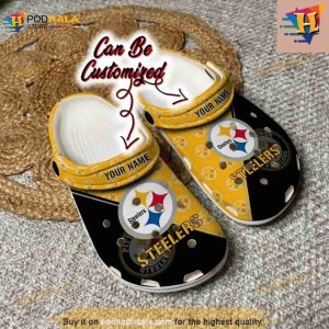 Football Crocs Personalized Pittsburgh Steelers Team Pattern Clog Shoes 2