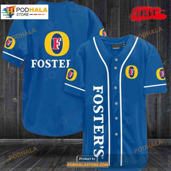 Foster’s Beer Blue Pokemon Baseball Jersey