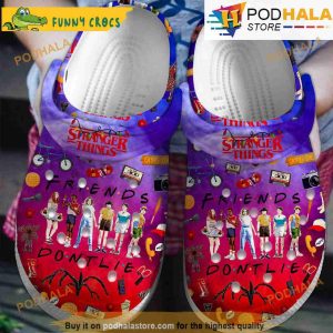 Friends Purple Stranger Things Crocs Slippers