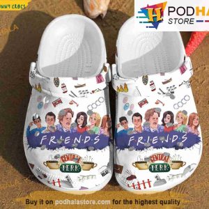 Friends Stickers Pattern Rubber Crocs