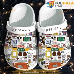 Friends Tv Central Perk Pattern Crocs